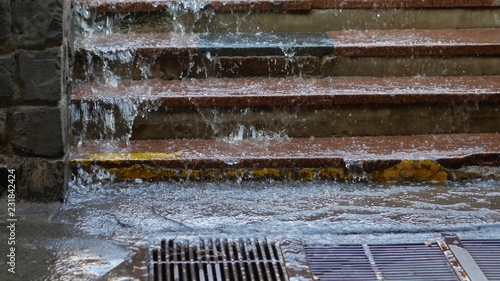 Flood disaster in the city