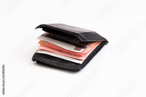 Wallet on white background