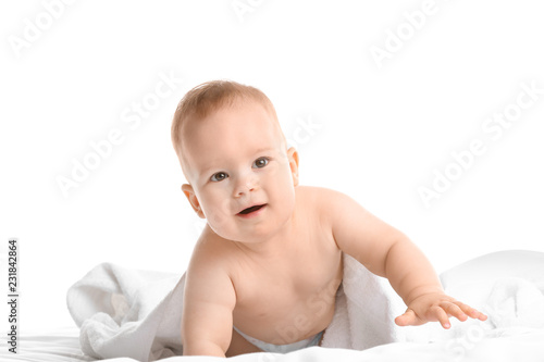 Cute little baby with soft ...