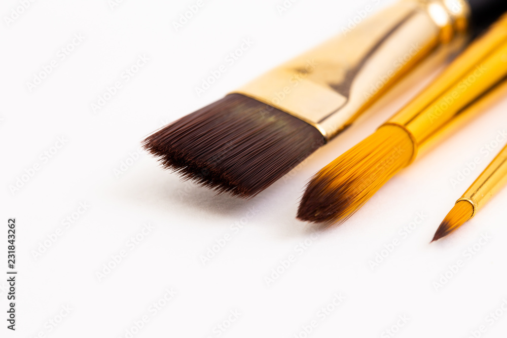 Fototapeta premium Paint brush on white background