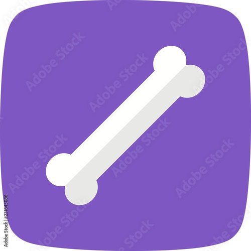 Bone Medical Flat Curve BG Icon