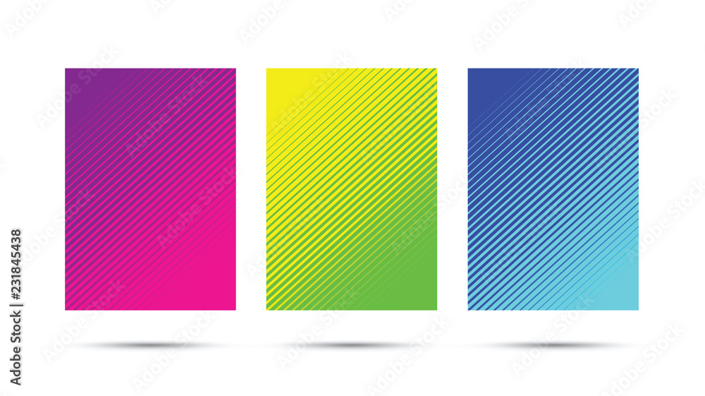A4 Fading line pattern background set A4 Fading line pattern background set