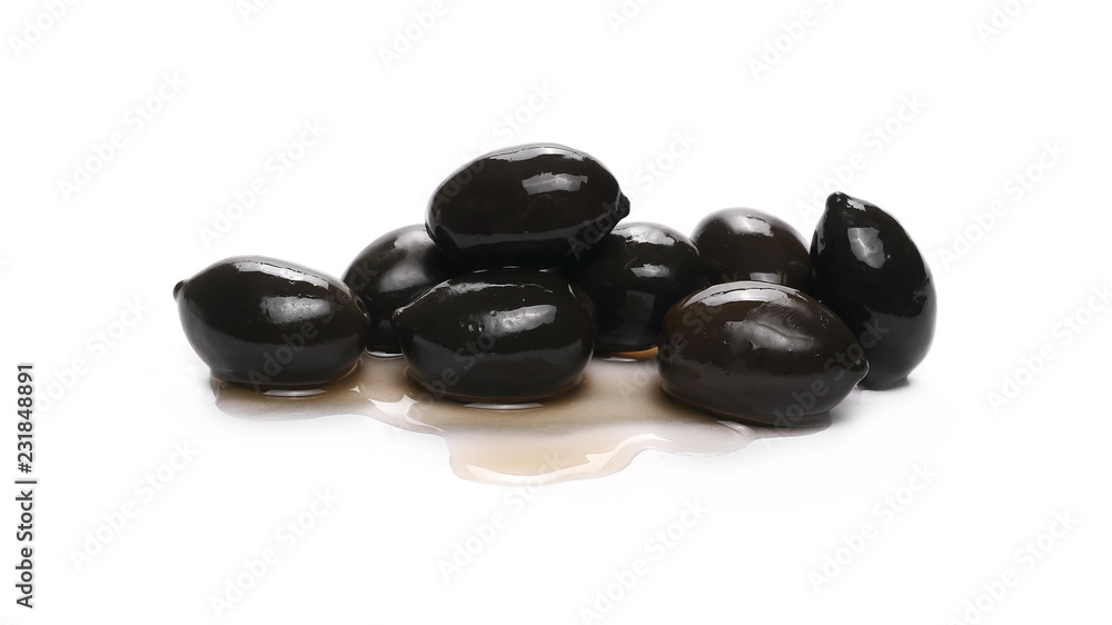Black olives isolated on white background Black olives isolated on white background