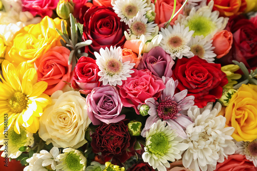 Beautiful bouquet with fresh flowers