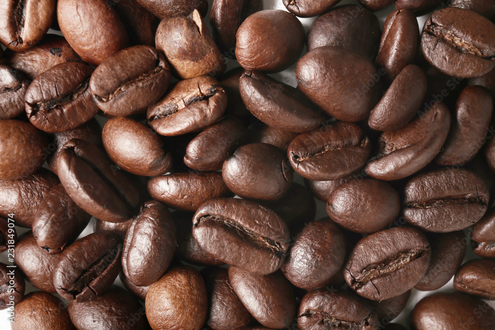 Fototapeta premium Roasted coffee beans as background