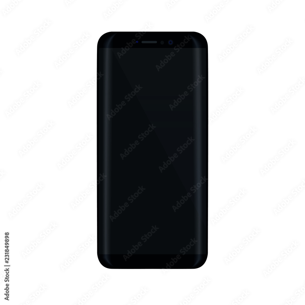 smartphone with blank screen isolated on white smartphone with blank screen isolated on white