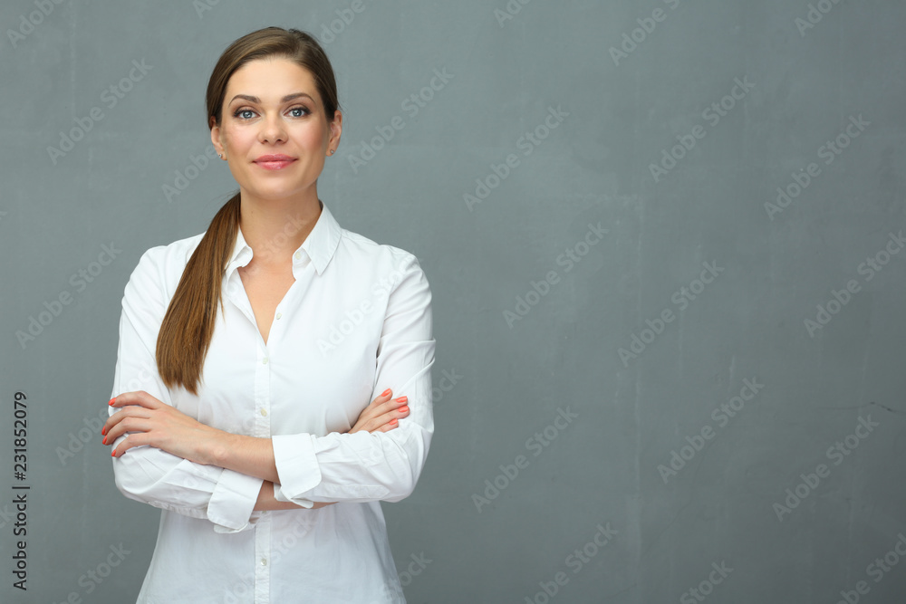 Business woman dressed white shirt Business woman dressed white shirt