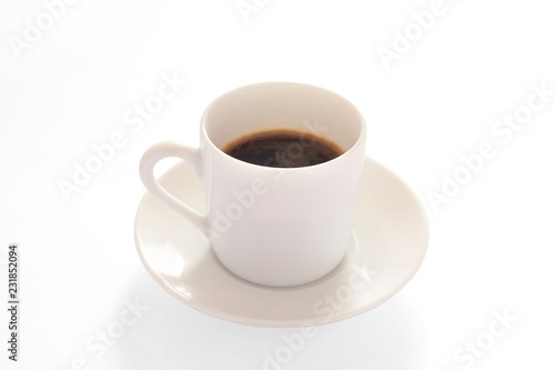 cup of coffee isolated on white background with copy space and clipping path