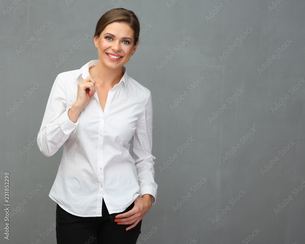Business woman dressed white shirt Business woman dressed white shirt