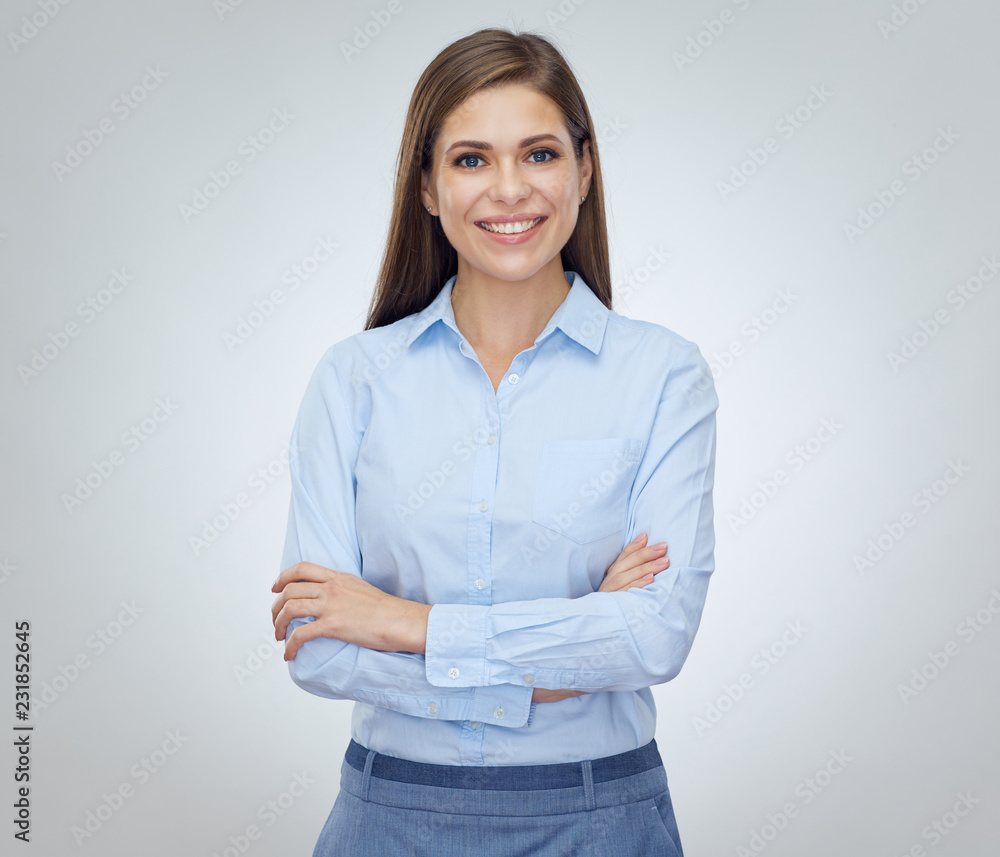 Smiling businesswoman isolated professional portrait. Smiling businesswoman isolated professional portrait.
