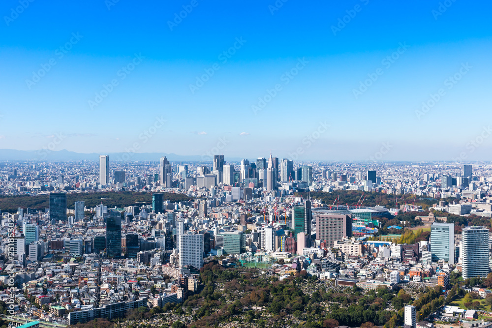 (東京都ｰ都市風景)展望台から見る新宿側風景１