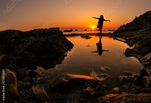 Fototapeta Naklejka Na Ścianę i Meble -  sunset at the Karina,soke,Aydin,Turkey