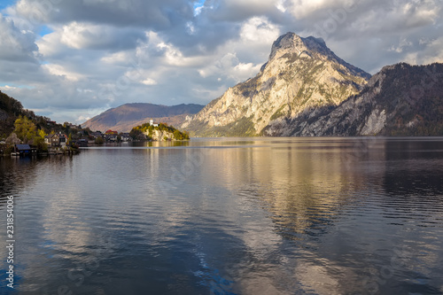 Scenic view of Lake Traunsee, Salzkammergut, Upper Austria