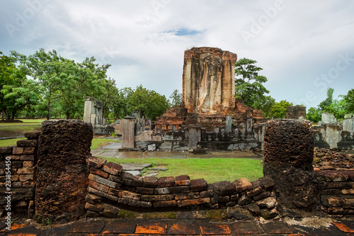 Ancient ruined Wat Chetuphon Luang in Sukhothai