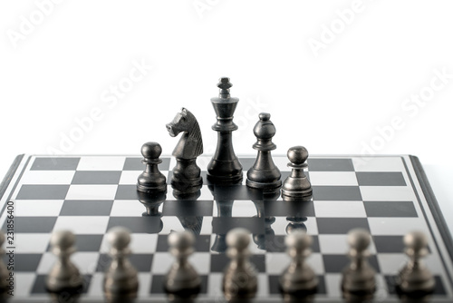 Chess business concept  leader teamwork   success