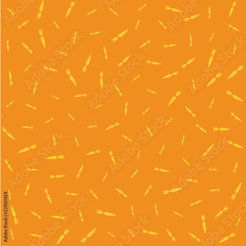 carrots pattern on orange background © DrawingMyDiary