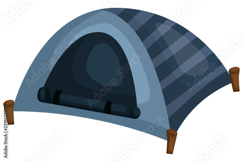 a vector of a blue colored tent