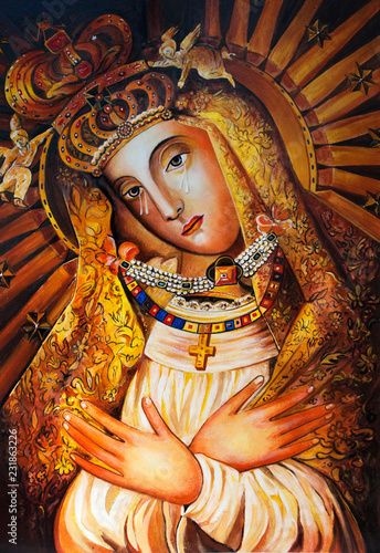 The Icon of the Mother of God of Ostrobram. Copy, oil, canvas