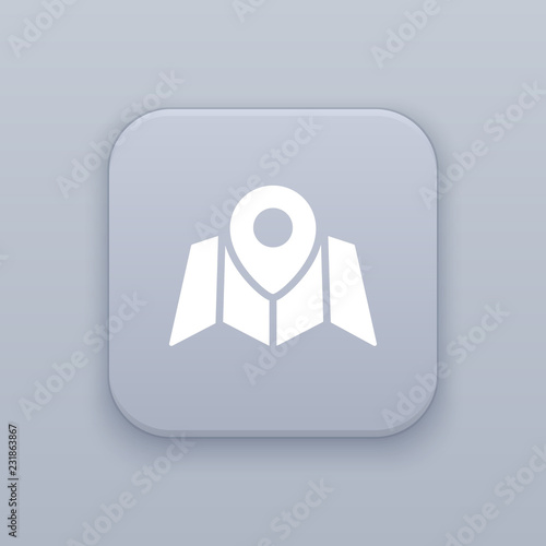 Location map button, best vector