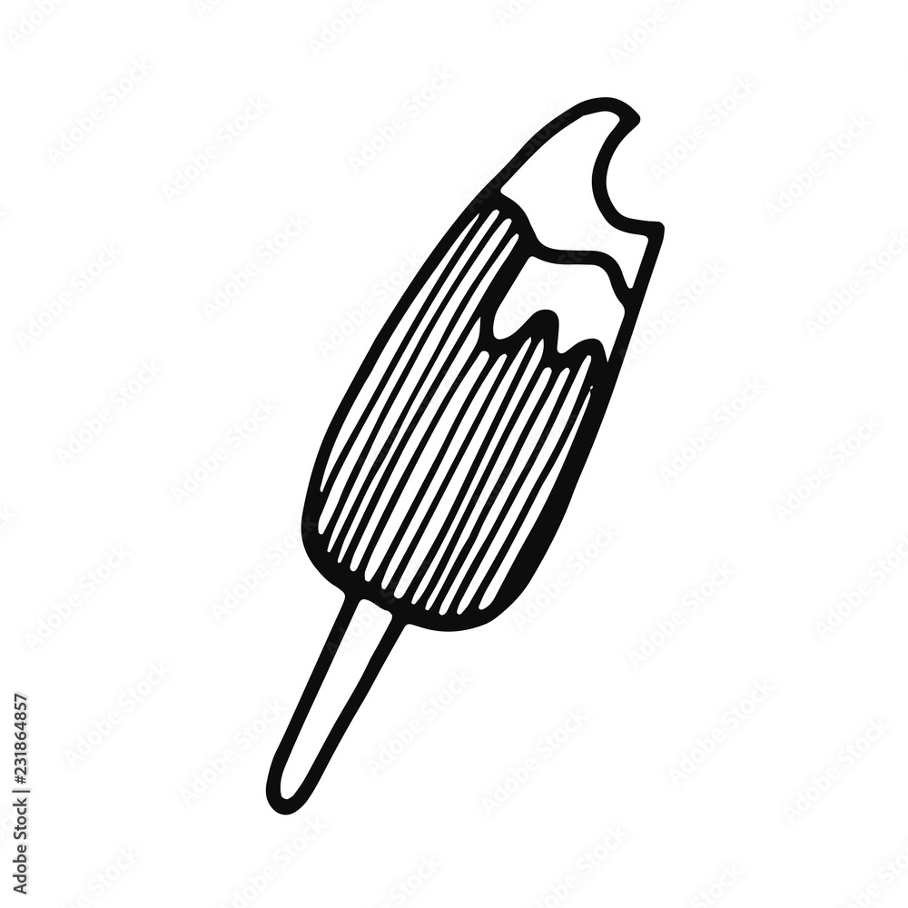 Obraz premium ice cream icon. isolated object vector silhouette