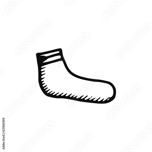 sock icon. isolated object vector silhouette