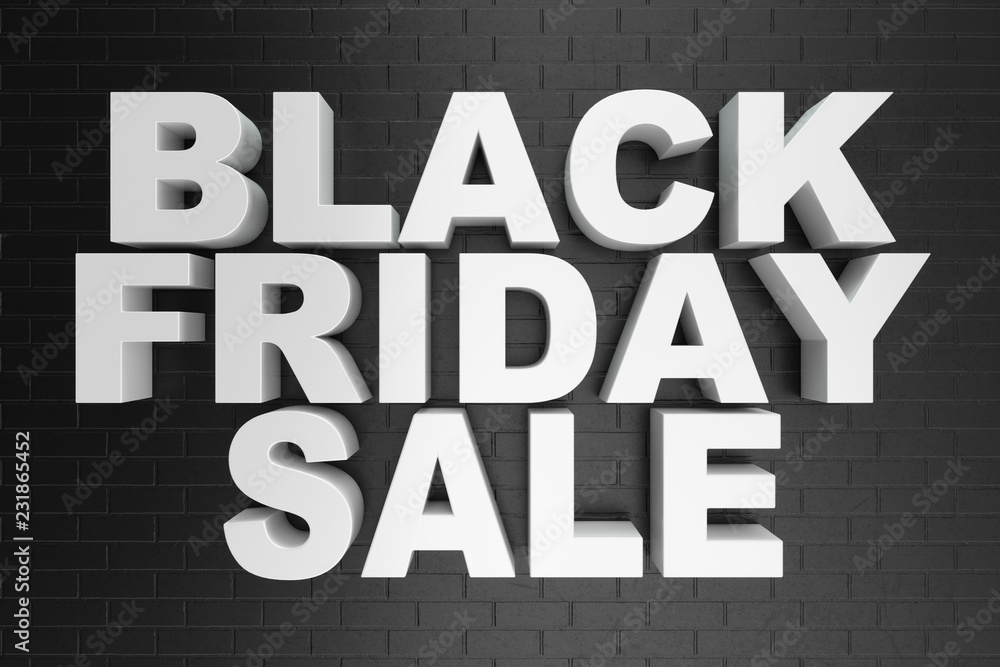 Black Friday, sale message for shop. Business shopping store banner for Black Friday. Black Friday crushing ground. 3d text in black and white color. Modern design. 3D illustration Black Friday, sale message for shop. Business shopping store banner for Black Friday. Black Friday crushing ground. 3d text in black and white color. Modern design. 3D illustration