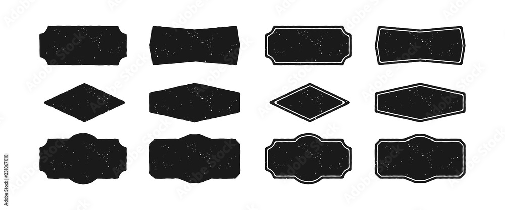 Rustic banner vector collection, vintage panel vector