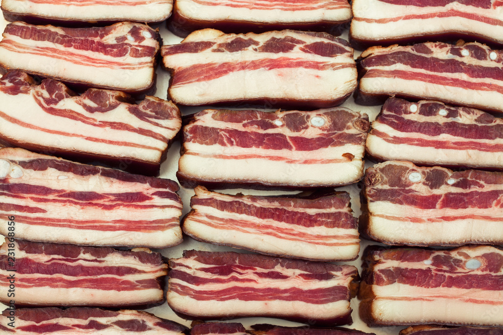 raw bacon background raw bacon background