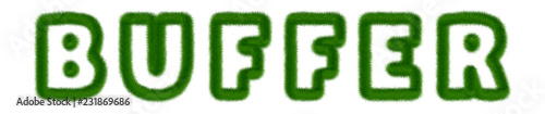 Foto Buffer - text written with grass