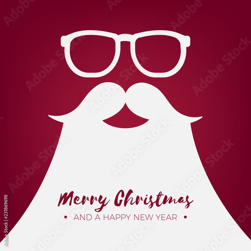 Santa Clause with beard Merry Christmas