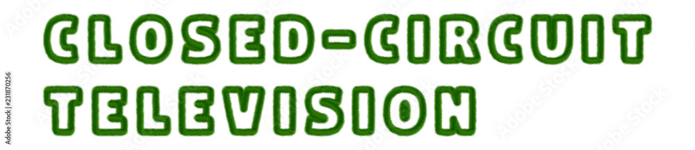 Closed-circuit Television - text written with grass Closed-circuit Television - text written with grass
