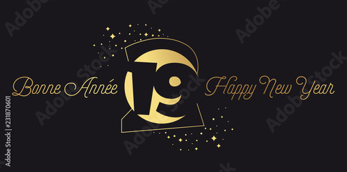 Carte de Vœux 2019 - Bonne Année - Happy New Year