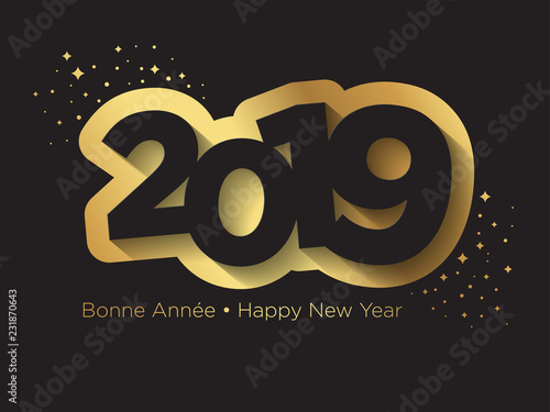 Carte de Vœux 2019 - Bonne Année - Happy New Year