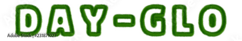 Day-glo - text written with grass
