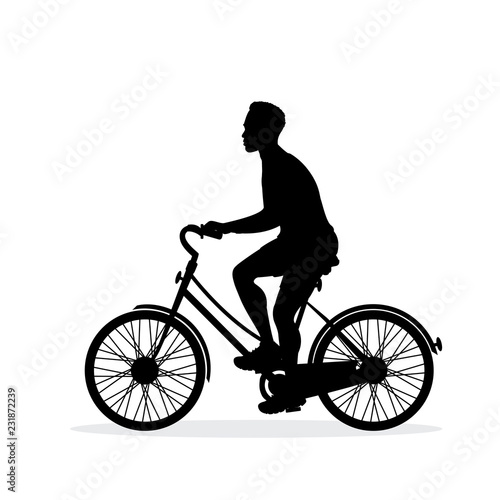 Male biker silhouette,