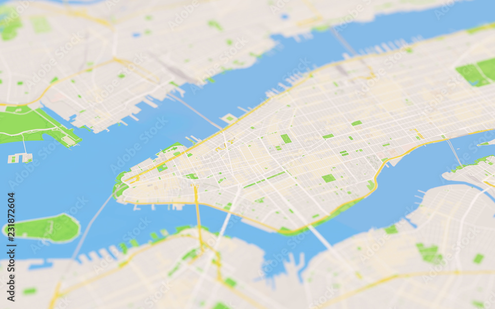 Naklejka premium city map 3D