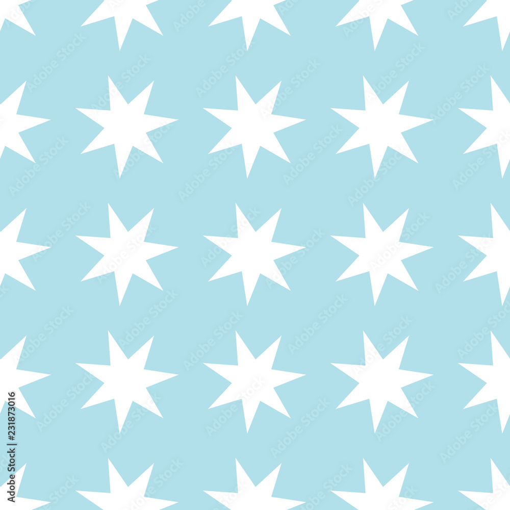 Fototapeta premium Seamless geometric star vector pattern. Retro design backdrop texture.