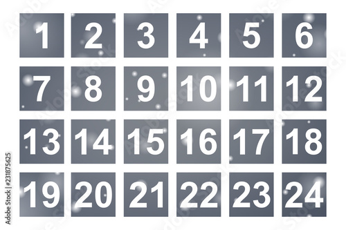 Adventskalender klassisch - mit Schnee