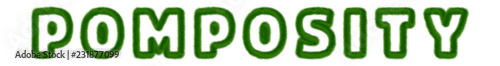 Pomposity - text written with grass