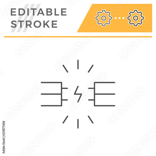 Electric wire line icon