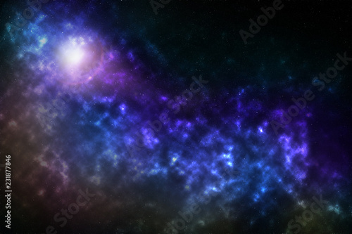 Colorful galaxy in space. S...