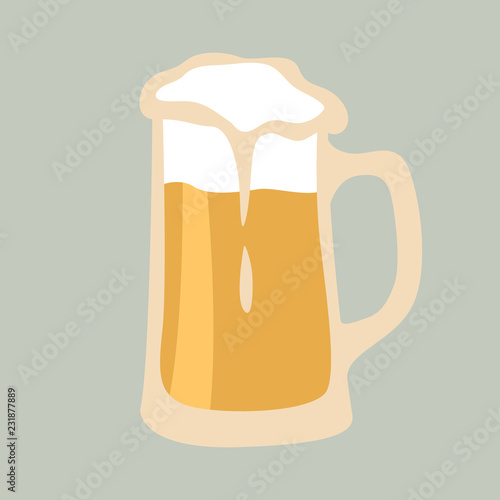 mug of beer vector illustration flat 