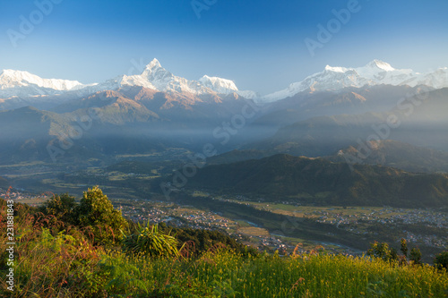 Machapuchare and Annapurna Range