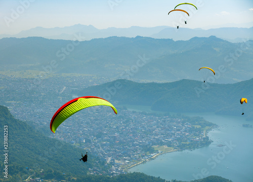 Paragliding over Pokhara, Nepal