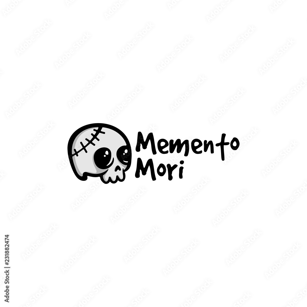 Skull vector logo design inspiration. Memento mori logo design vector