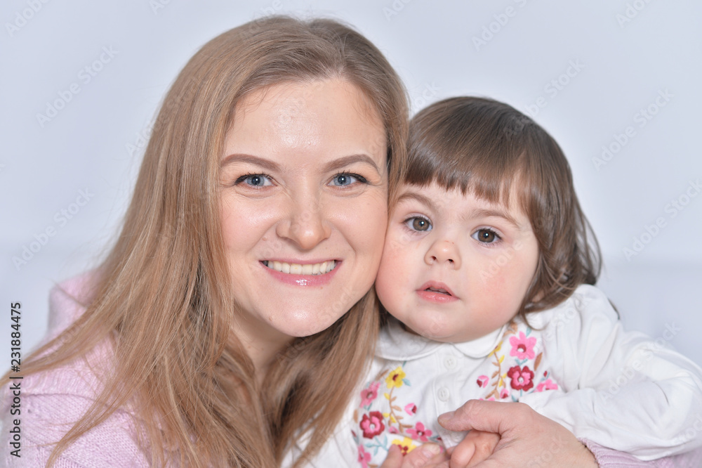 Portrait of mother and daughter having fun Portrait of mother and daughter having fun