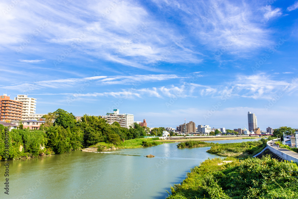 仙台市　愛宕橋付近より広瀬川を望む
