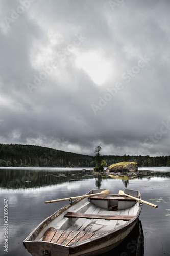 Wallpaper Mural boat on the river Torontodigital.ca