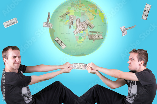 Wallpaper Mural businessman holding money Torontodigital.ca