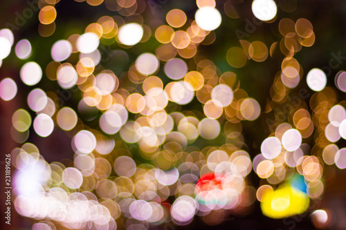 blurred abstract bokeh background for Decorations for Festivities, New Year and Holidays, Christmas 